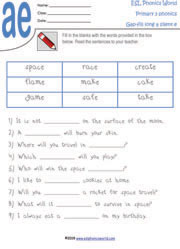 long-a-silent-e-gap-fill-worksheet